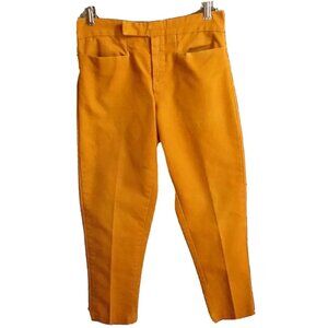 Vintage Mens Jeans 70s 28x29 MUSTARD GOLD MOD STOVEPIPE STRAIGHT RELIC JEANS